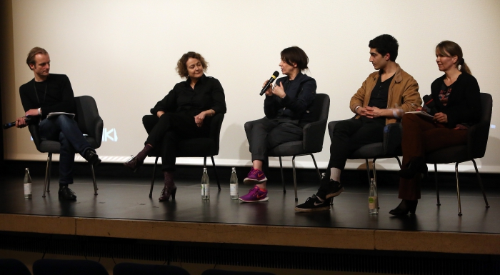 Q&A after the screening "PANORAMIS PARAMOUNT PARANORMAL", transmediale 2017 ever elusive.