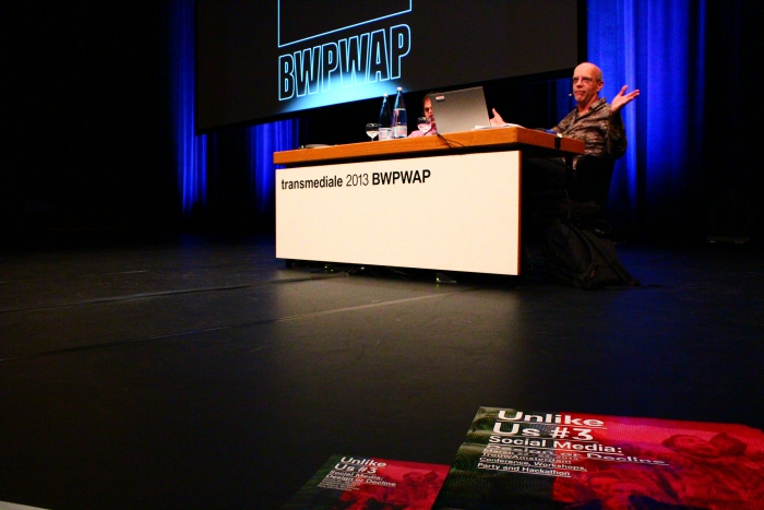 Geert Lovink at "BWPWAP Networks", transmediale 2013 BWPWAP.