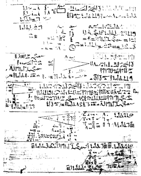 Excerpt from the Rhind Papyrus