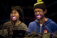 Picture of "FACE VISUALIZER", performance by Daito Manabe with Ei Wada