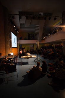 Impression of the book launch of "Autonomy Cube by Trevor Paglen & Jacob Appelbaum"