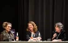 Picture of Ursula Damm, Sabine Roeser and Bobbie Farsides (left to right) at the workshop "Trust Me, I'm an Artist: Cellular Propeller"