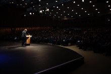 Picture of Bernd Scherer at "afterglow effects: transmediale 2014 opening ceremony"