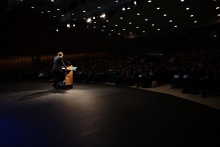 Picture of Bernd Scherer at "afterglow effects: transmediale 2014 opening ceremony"