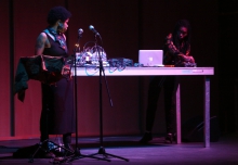 Rasheedah Phillips & Moor Mother (Black Quantum Futurism Collective) at the transmediale opening ceremony