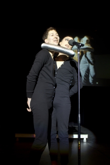 Anus B. Haven and Viola performing in "BWPWAP Desire Eier Haben", transmediale 2013 BWPWAP.