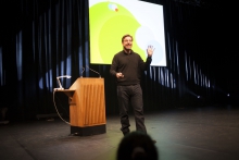 Mike Brown at the Opening Ceremony of transmediale 2013 BWPWAP