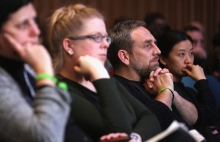 Audience at the opening ralley of transmediale 2018 face value