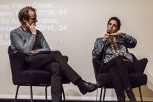 Florian Wüst and Filipa César during the Q&A of Change in Latitude
