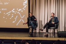 Florian Wüst and Joshua Neves  during the talk after Present.Perfect.