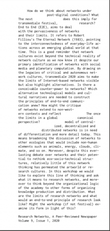 Cover Research Networks