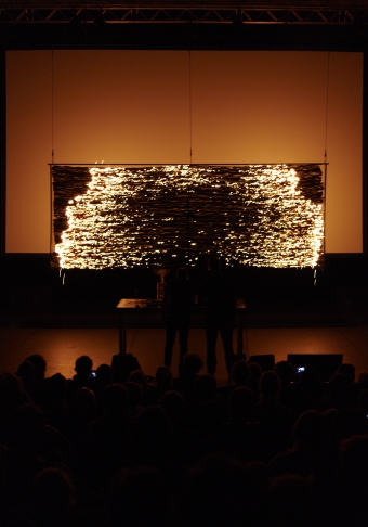 Picture of "Black Smoking Mirror", performance by Gert Jan Prins & Martjin Van Boven