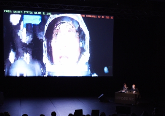 Picture of Brendan Howell (left) and Nicolas Maigret (right) at "The Pirate Cinema"