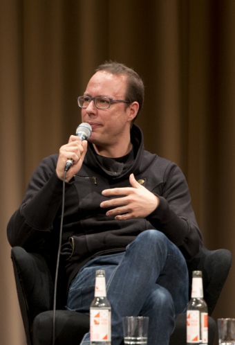 Picture of Markus Beckedahl at the panel "Let's talk about Whistleblowing!"