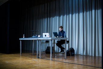 Picture of "Fear of Silence, or A Brief History of the Air-Raid-Siren", performance by and with Alona Rodeh