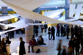 Foyer of Haus der Kulturen der Welt during transmediale.09 DEEP NORTH