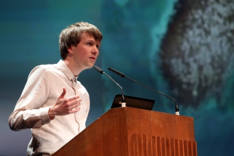 Kristoffer Gansing at the transmediale Opening Ceremony 2017