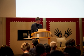 Kristoffer Gansing introducing the transmediale Marshall McLuhan Lecture 2017