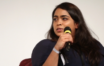 Nora N. Khan at "Middle Session: The Alien Middle", transmediale 2017 ever elusive.