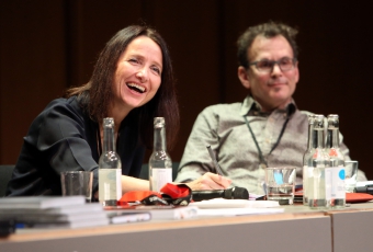 Natalie Fenton and Robert Latha at "Friendly Fire: What Is It to Re-think Radical Politics, Today?", transmediale 2017