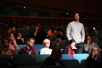 Question from the audience at transmediale 2017