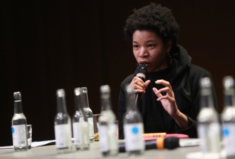 Rasheedah Phillips at the panel "Singularities", transmediale 2017