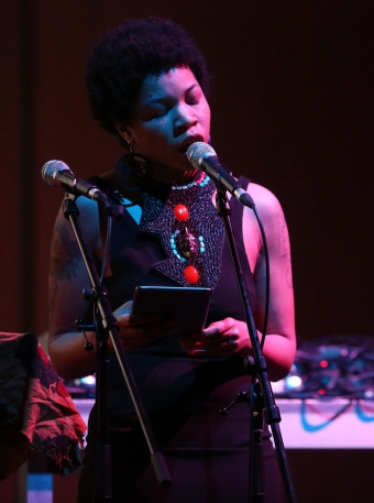 Rasheedah Phillips & Moor Mother (Black Quantum Futurism Collective) at the transmediale opening ceremony