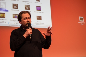 Dmytri Kleiner at "Telekommunist International: The Delegate Assembly", transmediale 2017.