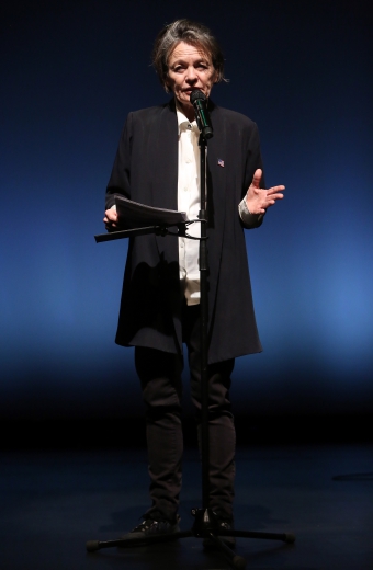 Laurie Anderson performing "The Language of the Future" at transmediale 2017 ever elusive