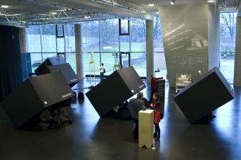 Impression of the exhibition "CONSPIRE...", transmediale 2008.