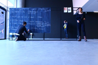 Blackboard intervention by Labors of Love at transmediale 2013 BWPWAP.