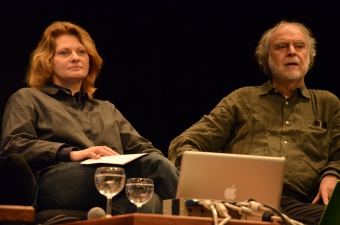 Lioudmila Voropai (left) and Massimo Canevacci (right) "file_under: The Imaginary Museum", transmediale 2013 BWPWAP.