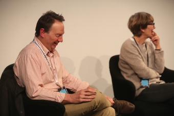 Ryan Bishop and Marie-Luise Angerer at "Material Flows: Rafts and Bodies at Sea", transmediale 2017