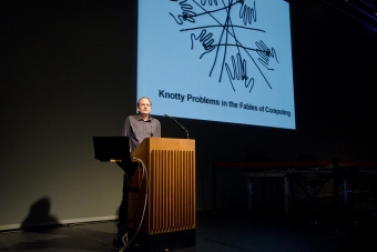 Matthew Fuller at the keynote "Knotty Problems in the Fables of Computing", transmediale 2012