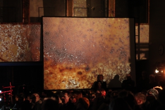 Impression of "Liquid State Machine" by Wolfgang Spahn and Martin Howse, transmediale 2012 in/compatible.