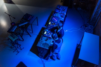 Impression of "The Supraliminal Café" during the transmediale 2018 opening night