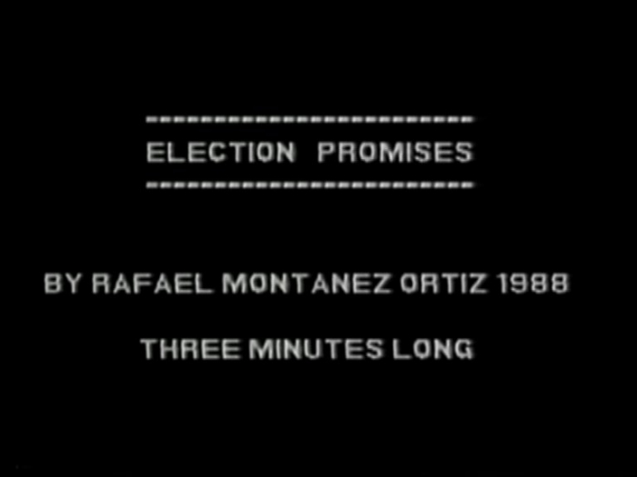 Raphael Montañez Ortiz. Election Promises