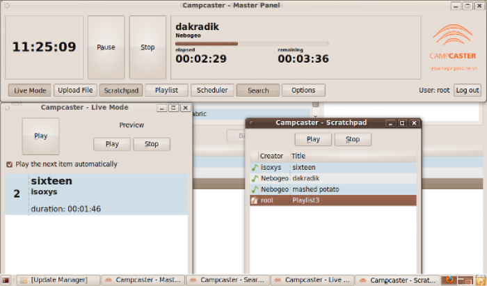 CAMPCASTER SCREENSHOT