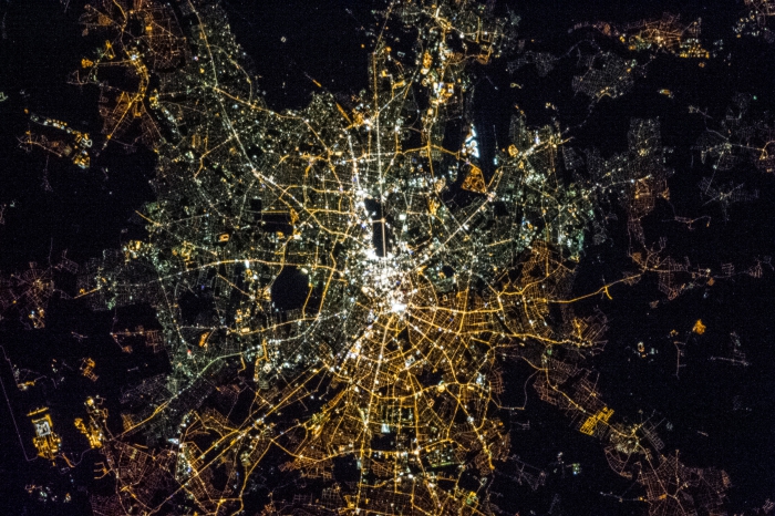 Berlin Night, Credit: Chris Hadfield /@Cmdr_Hadfield