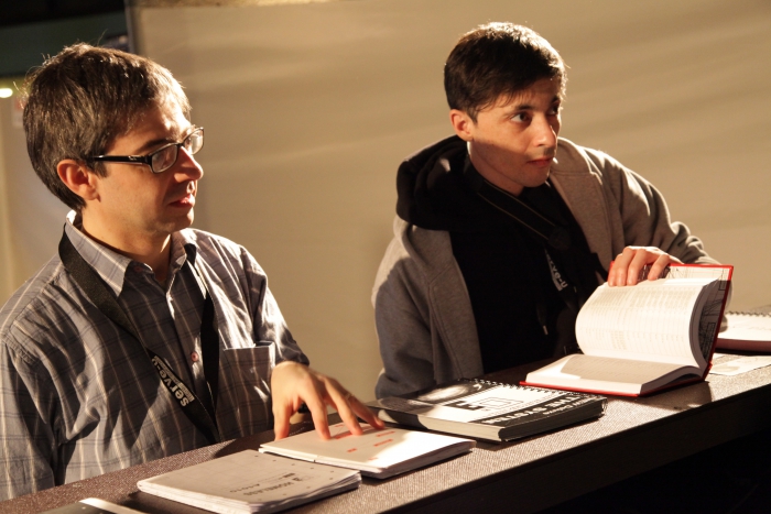 Picture of Alessandro Ludovico and Paoplo Cirio at transmediale.11 REPONSE:ABILITY