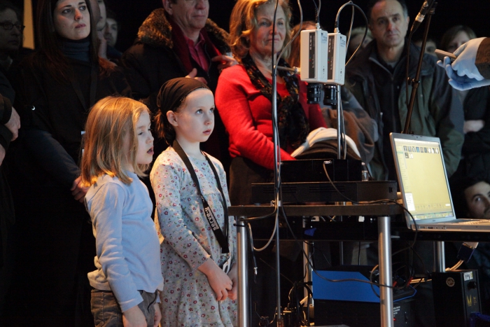 Picture of "Latent Figure Protocol", performance by Paul Vanouse