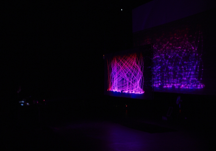 Picture of "Black Smoking Mirror", performance by Gert Jan Prins & Martjin Van Boven