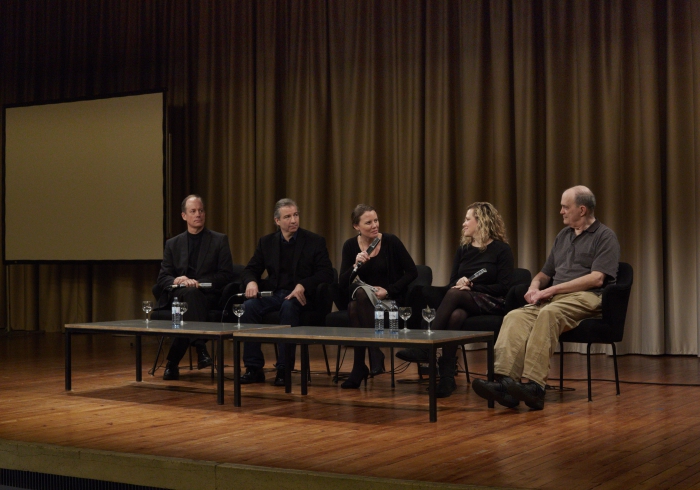 Picture of Thomas Drake, James Spione, Sarah Harrison, Jesselyn Radack and William Binney (left to right) at "Freedom of Information in Reverse: A Screening and Discussion of SILENCED"