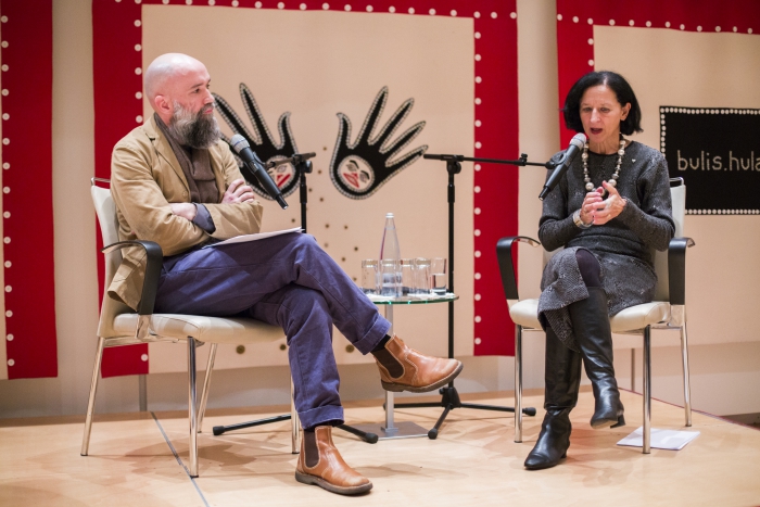 Picture of Jamie Allen (left) and Sara Diamond (right) at the 2017 Marshall McLuhan Lecture