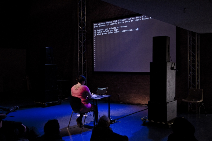 Picture of "Error_in_Time", performance by Nacy Mauro-Flude