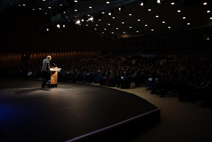 Picture of Bernd Scherer at "afterglow effects: transmediale 2014 opening ceremony"