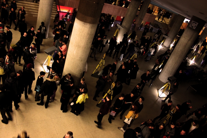 Audience at the transmediale 2014 afterglow opening night