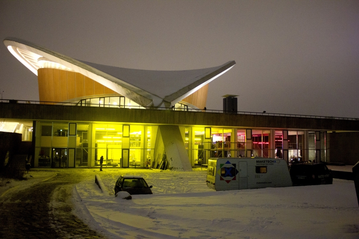 Exterior view of Haus der Kulturen der Welt during transmediale 2014 afterglow