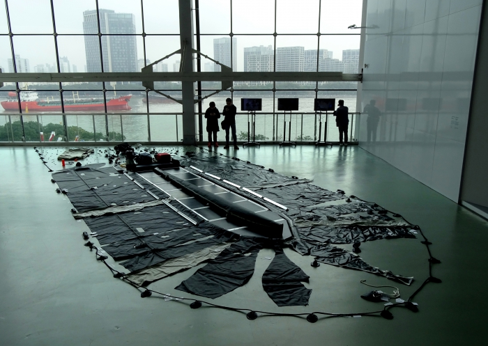 Plastic Raft of Lampedusa, Shanghai Biennale, YoHa, 2016