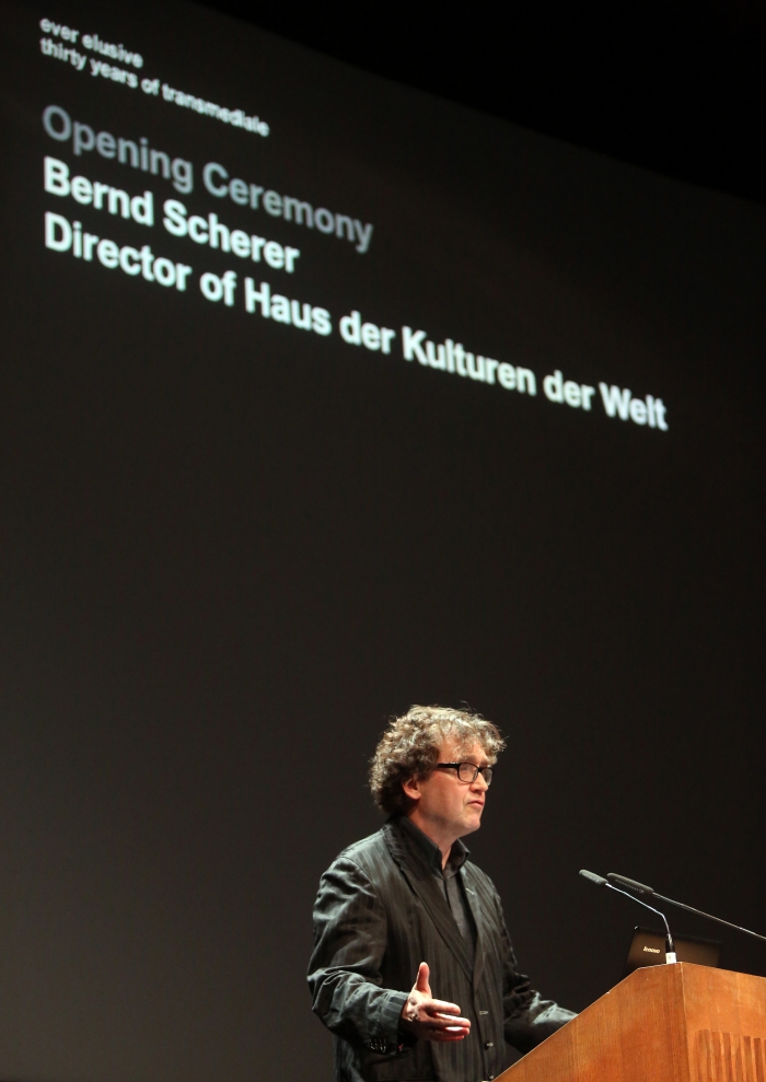 Bernd Scherer at the transmediale Opening Ceremony 2017